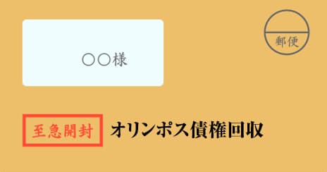オリンポス債権回収の督促状